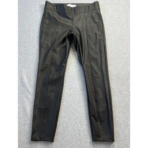 Old Navy Stevie High Legging Large Black Pleather Faux Leather Pull On Pant Edgy